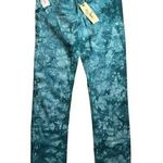 NEW Royal Premium Womens Turquoise Tie Dye Ankle Skinny Leg Jeans Blue Size 6 Photo 0