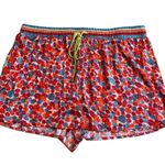 Free People Size L Pillow Talk Satin Pajama Set Red Poppy Floral Print Silky New Photo 2