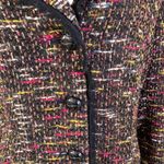 Anthracite Women's Blazer Jacket Sz 10 Tweed‎ Look Black Multi 100% Silk Photo 1