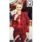 CAbi #3175 Rhubard Outing Blazer Side Button Ponte Knit Suit Jacket Size 12 Photo 1