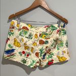 J.Crew  High Waist Cream Tropical Print Shorts Photo 3
