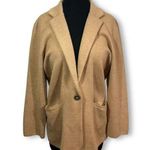 J.Crew EUC  Cecile Wool Blend Camel Knit Relaxed Blazer Single Button Cardigan Sm Photo 0