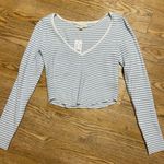 PacSun Baby Blue / White Striped Top Photo 0