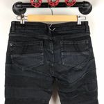 Maje  Black‎ Moto patchwork skinny jeans low rise Photo 3