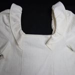 Madewell NEW  Crosshatch Ruffled‎ Top, XXS, white Photo 14