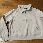 Beige Quarter Zip Sweater Size L Photo 0