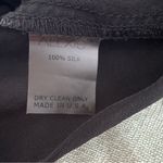 Alexis  Women’s 100% Silk Black Long Sleeve Half Back Blouse Size XS Photo 3