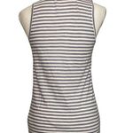Madewell NWT Warhol Periwinkle White Stripe V-Neck Sleeveless Tank Top Shirt New Photo 2