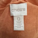 Chico's Sweater Womens Small Orange Open Front Cardigan Office Workwear Versatile Photo 5