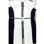 Anne Klein Ann Klein Cream Black Lilly White Colorblock Long Trench Coat Sz XS NWT Photo 9