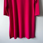 Susan Graver  Everyday Women's Dress Tunic Deep Pink Liquid Knit 3/4 Sleeve M Photo 9