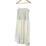Saylor  Maternity Adalene Dress White Smocked Maxi Dress Size Large Photo 3