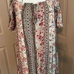 Nanif off the shoulder paisley floral stripe print mini dress. Size M Photo 0