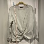 Hippie Chic  Size S Gray Long Sleeve Twist Front Crew Neck Pullover Sweatshirt Photo 6