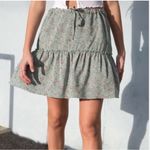 Brandy Melville Cara Ruffle One Size Skirt in Green Floral Photo 1