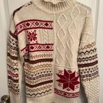 American Eagle Outfitters Women’s size XS Christmas Cable Knit Cream Sweater Photo 0
