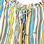 Torrid Multi Stripe Off-Shoulder Gauze Skirt Set Rainbow Boho Ruffle Midi Maxi Photo 7