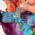 American Rag Y2K Tie Dye Babydoll Smocked Mini Dress Spaghetti Straps Hippie Boho Colorful XS Photo 6