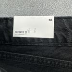 Forever 21 NWT Jean Shorts 30 Womens Black Raw Hem Distressed Floral Scarf Belt Photo 7