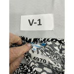 Blue Island Womans  One Pc Halter Jumpsuit XS Black White Peekaboo Back Slit Legs Photo 2