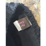 Kyi Kyi Canada Classic Black Genuine Fox Fur Pom Knit Wool Blend Beanie Hat Cap Photo 8