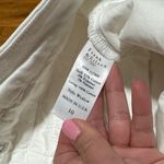 Frank & Eileen Wicklow White Raw Hem Pants | Size 10 Italian Stretch Cotton Photo 5