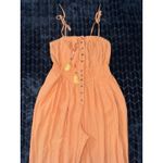 Free People  Women's CORAL ROSALYN‎ JUMPSUIT No Belt Boho Size 4 Photo 2