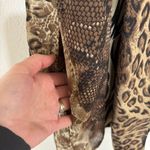 Susan Graver  Multi Animal Print Sleeveless Sheer Vest W/ Pockets Size M Photo 4