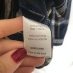 Love Tree Flannel Button Down Plaid Shirt Medium Blue Fall Plaid Longsleeve Photo 5