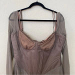 House Of CB House of‎ CB L  'Safran' Mocha Corset Midi Dress NWOT Photo 11
