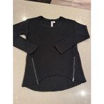 Alya Black Knit Sweater with Zipper Accents Womens Size Small Photo 2