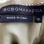 BCBGMAXAZRIA Vintage  Silk Dress Strapless Mini Y2K Pleated Tie Waist Green 6 Photo 3