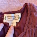 Love Riche  mauve short sleeve crinkle midi dress size S boho casual summer Photo 6