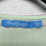 Blue Ginger Embroidered Fringe Tunic Small Boho Beach Coastal Nautical Festival Green Photo 1