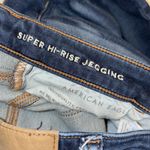 American Eagle jegging jean distressed knees/ankle button/zip pockets Sz 8 short Photo 6