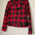 Hudson Jeans HUDSON Cynic Tundra Plaid Moto Jacket Medium Photo 2