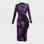 Chiara Boni La Petite Robe Floral-Print Ruffle Bodycon Midi Dress Size 44/8 Photo 13