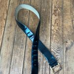 Vintage Guy Laroche Paris women’s classic Black Leather Belt with Gold Buckle Photo 1