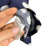 Trovata California Birds of Paradise Navy White Printed Shirt Dress Midi Blue Size L Photo 8