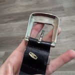 Genuine Leather Belt XL Black Silver Studs Studded Motorcycle Bike Photo 3