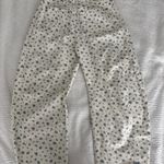 White And Blue Floral Barrel Jeans Photo 1