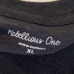 Rebellious One NWOT  black Grhic tee chopped Photo 3