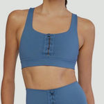 IVL Collective Cornet Blue Lace Up Sports Bra Sz 6 Photo 0