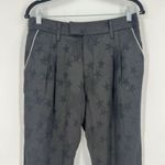 Smythe Womens Flat Front Jacquard High Rise Tapered Leg Casual Pants Blak Size 6 Black Photo 8