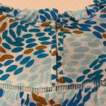 Marie Oliver  Teal and blue silk top Photo 3