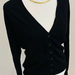 Worthington Black V-Neck Button-Up Women's cardigan Sweater small Photo 0
