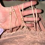 Aerie Women's Pink Lace Padded Plunge Bralette Size M Wireless Photo 3