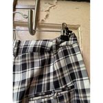 Korean Mishow punk rock goth black white high rise checkered plaid dress pants S Photo 7
