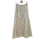 Cami NYC Roxana Silk Skirt Maxi Long Silk Stripe Beige Cream Size Medium Photo 8