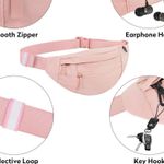 Belt Bag Pink 4 Zipper Pockets Fanny Pack Waist Bag Crossbody Travel Running OC4 Photo 3